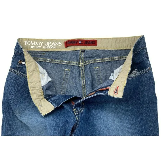 Vintage Jeans Tommy Hilfiger Mens 34x30 Blue Denim Pants Medium Wash Bootcut - Picture 4 of 11